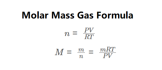 Molar Mass of Gas Formula