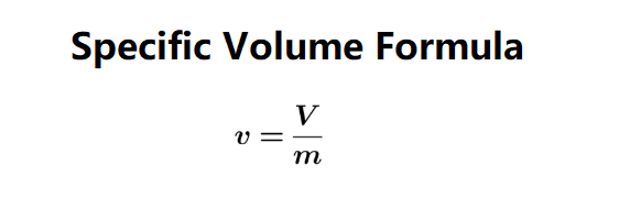 Specific Volume Formula